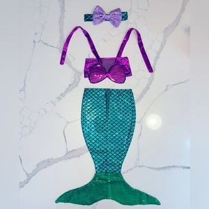 Purple and Green Halloween Mermaid Costume